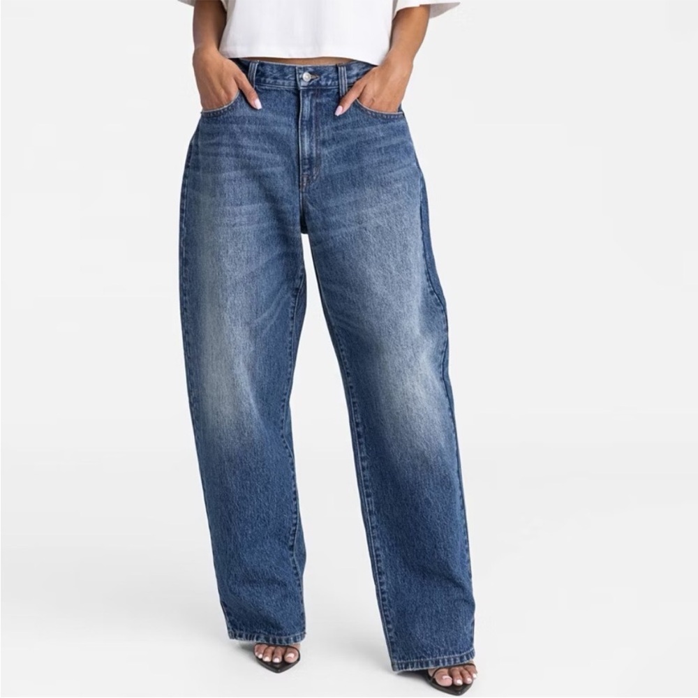 KBB by KAHLANA Women's Mid-Rise Wide Leg 'The Kahlana Jean' - Dark Wash